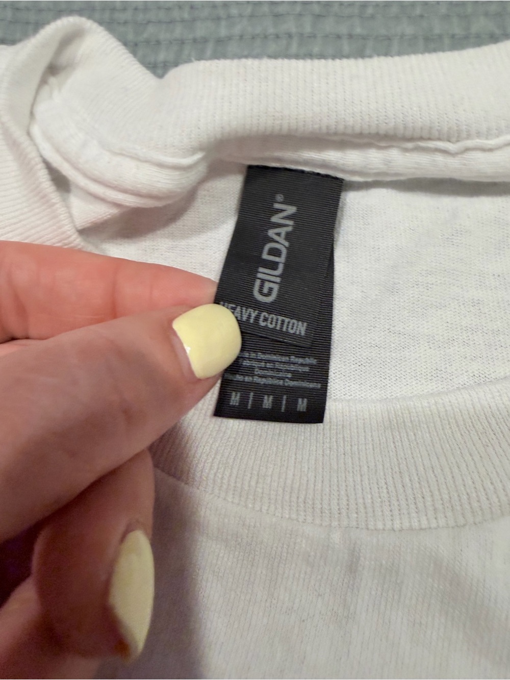 Gildan White Tee with Black Les Misérables Illustration - Picture 6 of 6